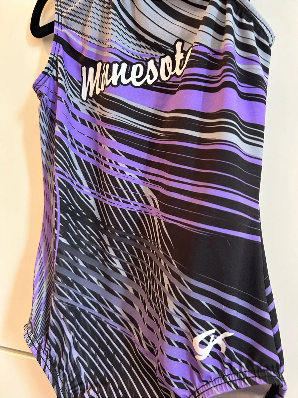 GK “Minnesota” Purple Stripe Girls' Gymnastics Leotard - CL